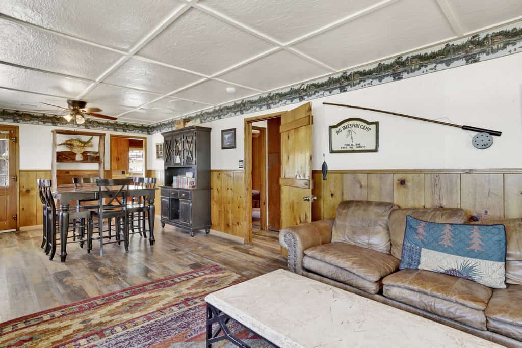 Modern 2BR Lakefront Cabin: Mins to Village w/ Dock Access & WIFI