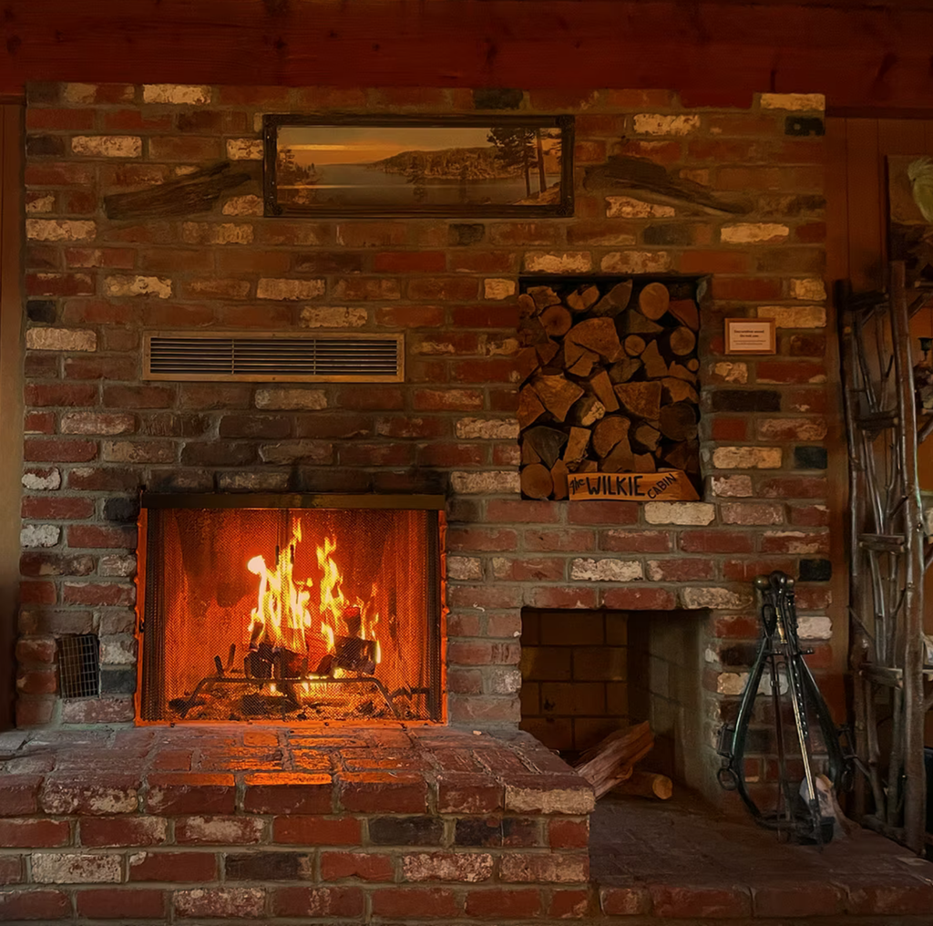 The Wilkie Cabin ~ Calming home hideaway in the woods with fireplace, balcony, grill, & board games
