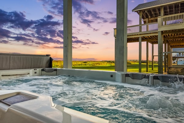 Luxury Beachfront | SwimSpa | Game Room | Firepit by Bolivar Vacations