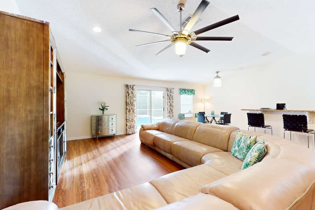 Sunny home with private pool, fireplace, patio, grill, W/D, AC