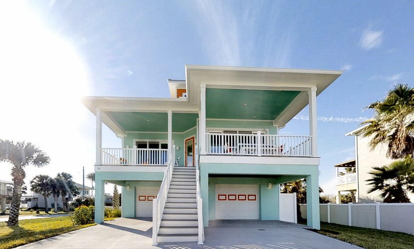 Stylish brand-new ocean view home with deck & porch - steps to beach