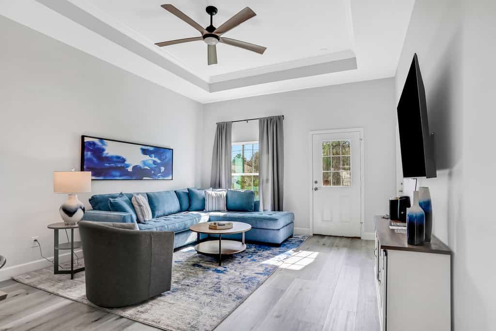 All-new duplex with screened pool, furnished lanai, grill, AC, & washer/dryer