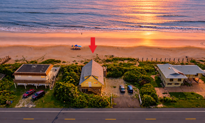 A-frame beach house steps from the ocean with deck & central AC