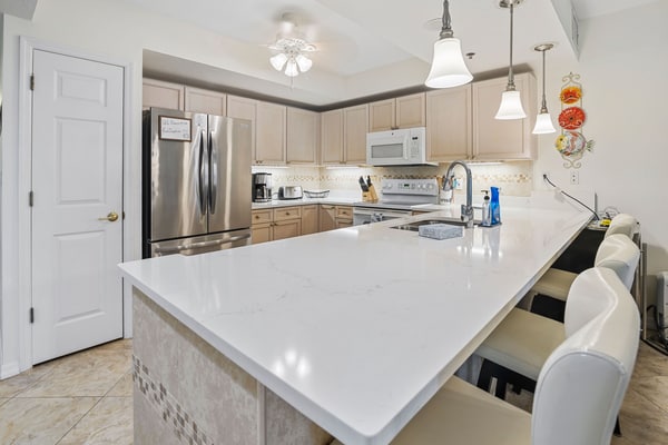 Oceanview Condo Steps to No-Drive Beach + Resort Amenities
