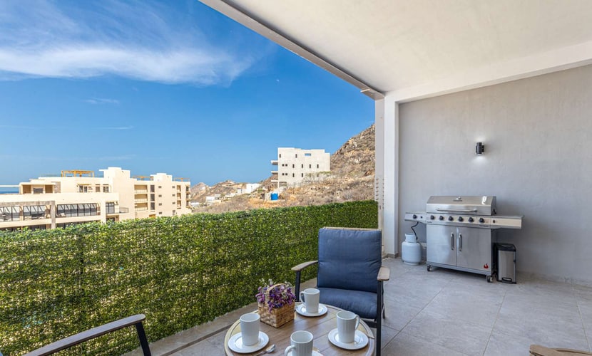 Enjoy this brand-new two-bedroom apartment close to the Marina area and downtown Cabo San Lucas
• One king bed, and a queen bed
• Private balcony with outdoor furniture
• Fully equipped kitchen and fast Wi-Fi
• Close to gourmet restaurants and vibrant nightlife
• Five minutes driving to the Marina of Cabo San Lucas
• Near "Cerro de la Z" perfect for hiking
• Air conditioning in all rooms
• One parking space available
• 24/7 security camaras
• Perfect for short/mid-term stays!