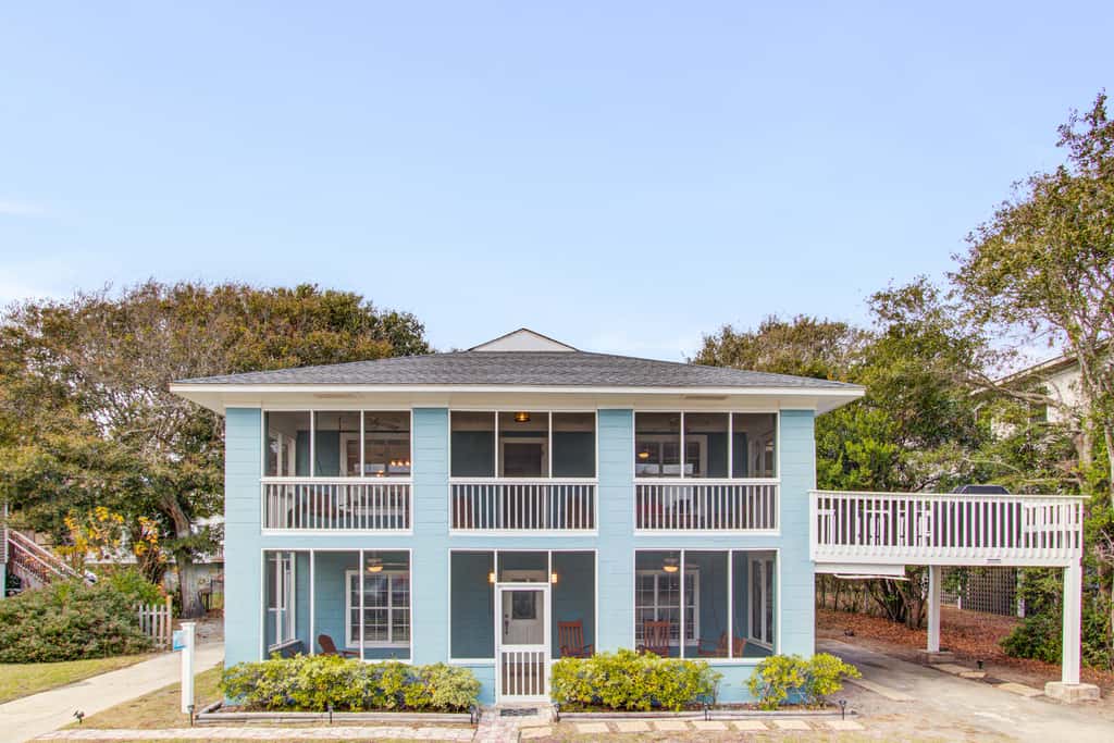 Dog-friendly, ocean-view getaway with grill, deck, beach access & basketball