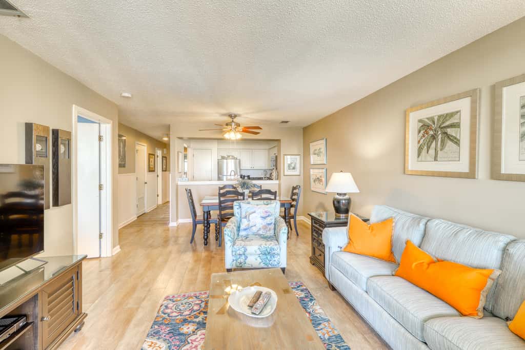 Ocean-view villa at beachfront complex with pool - walk to golf, dining, & more