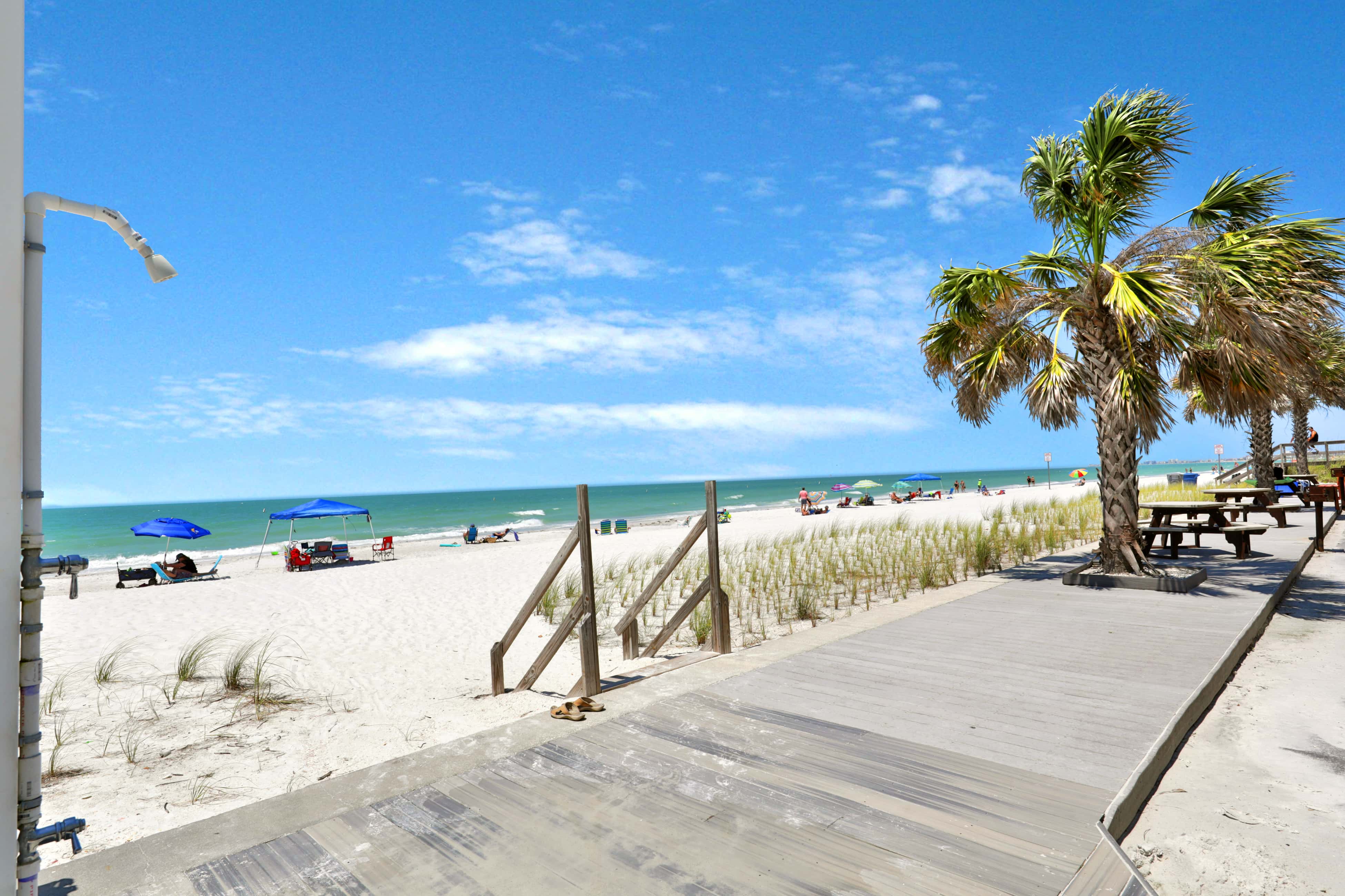 Bright Gulf front condo just steps from the beach