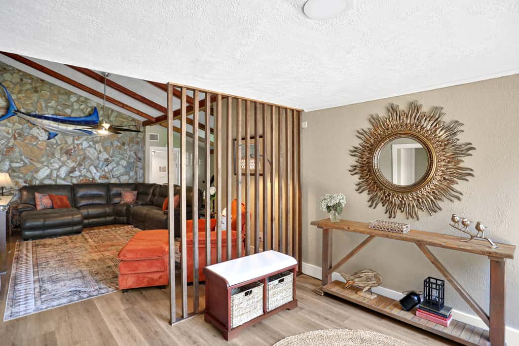 Riverfront retreat with pool spa outdoor kitchen firepit dock sauna and games