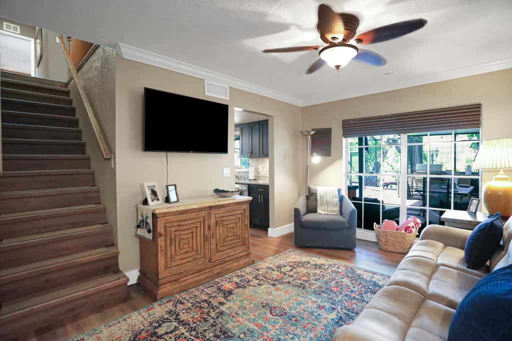 Riverfront retreat with pool spa outdoor kitchen firepit dock sauna and games