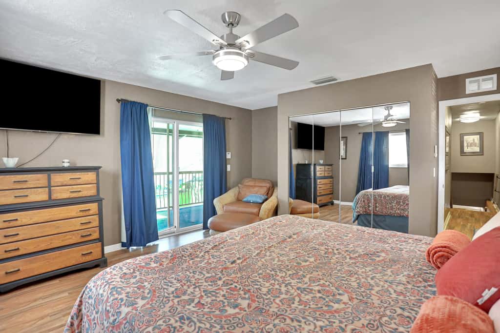 Riverfront retreat with pool spa outdoor kitchen firepit dock sauna and games