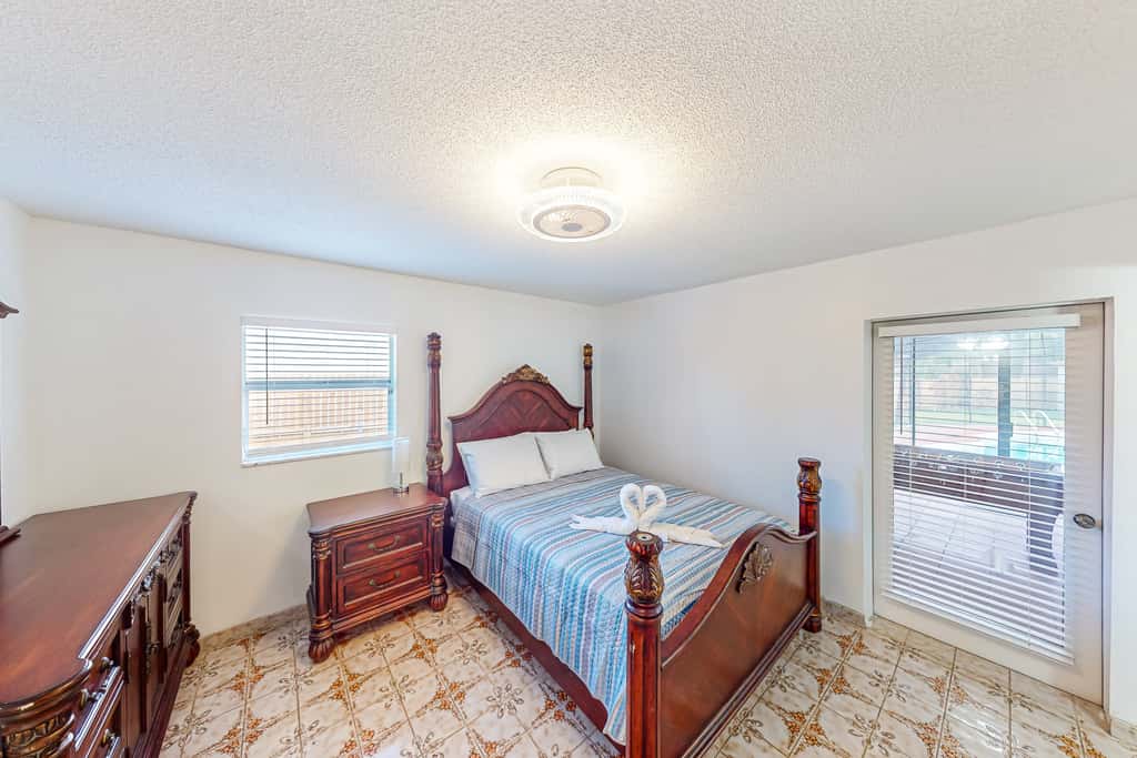 Conveniently located home with private pool patio foosball and private WD