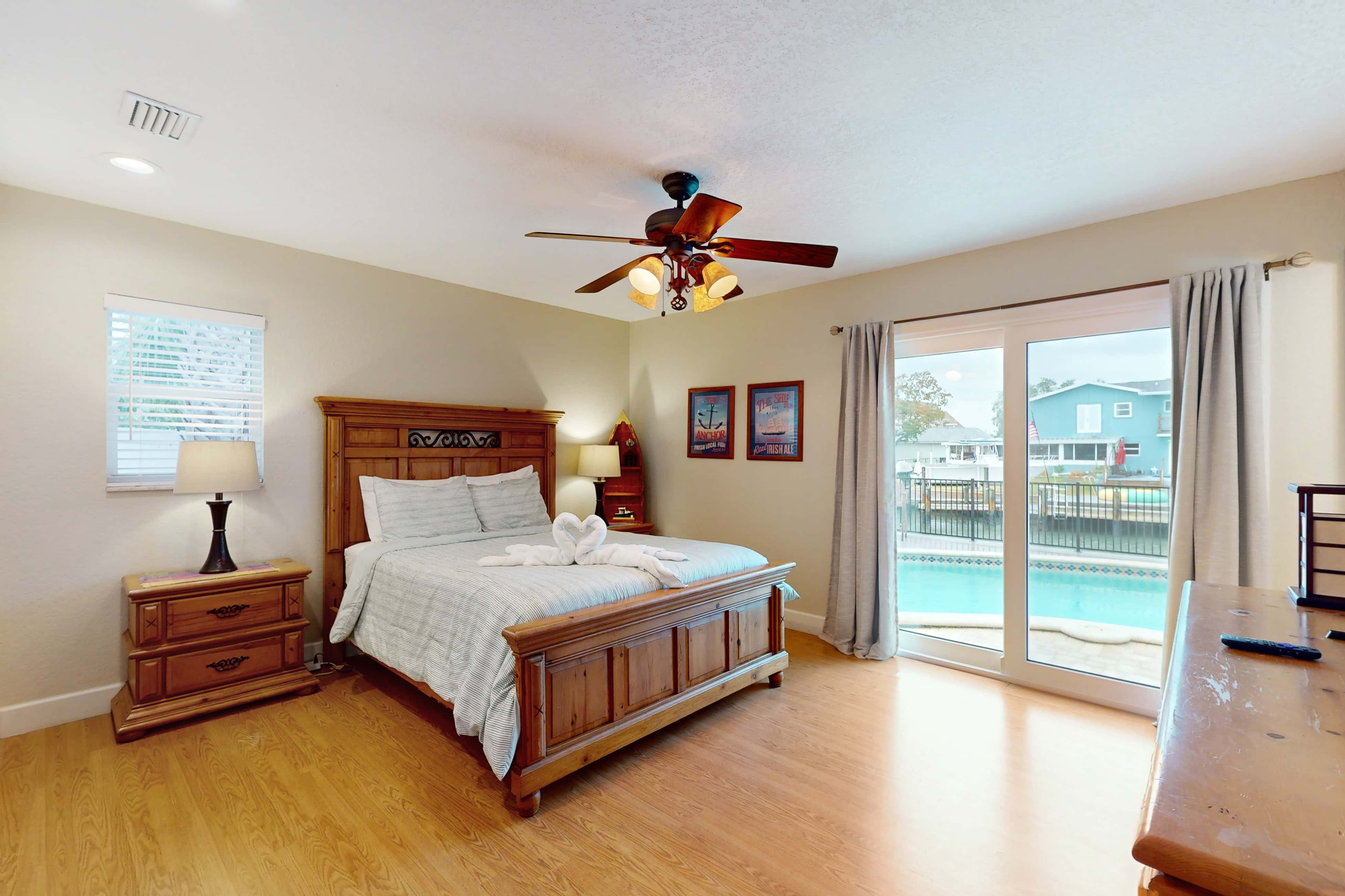 2 657 sq ft upscale canal home with pool dock and stunning main suite dog friendly