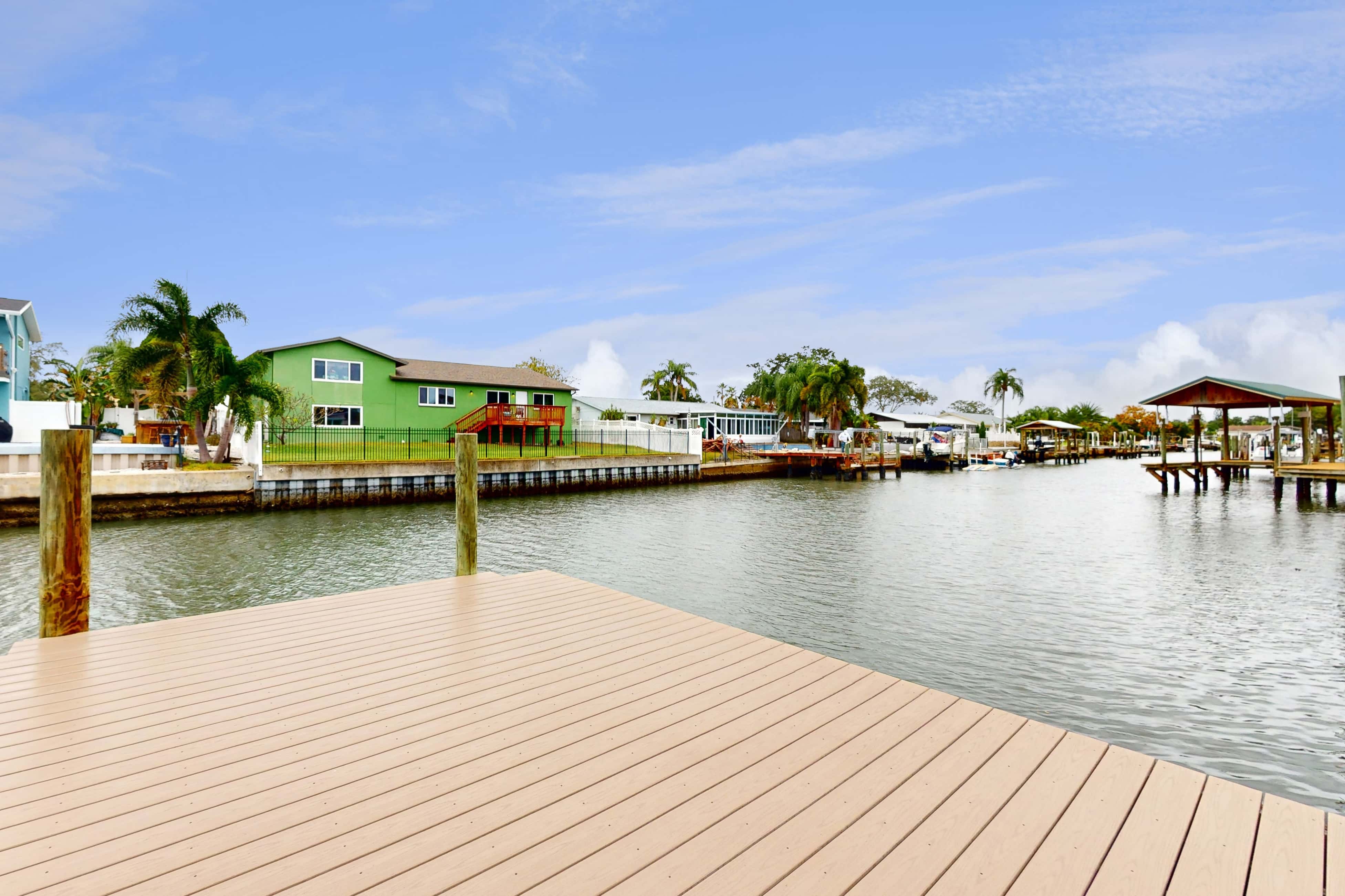 2 657 sq ft upscale canal home with pool dock and stunning main suite dog friendly