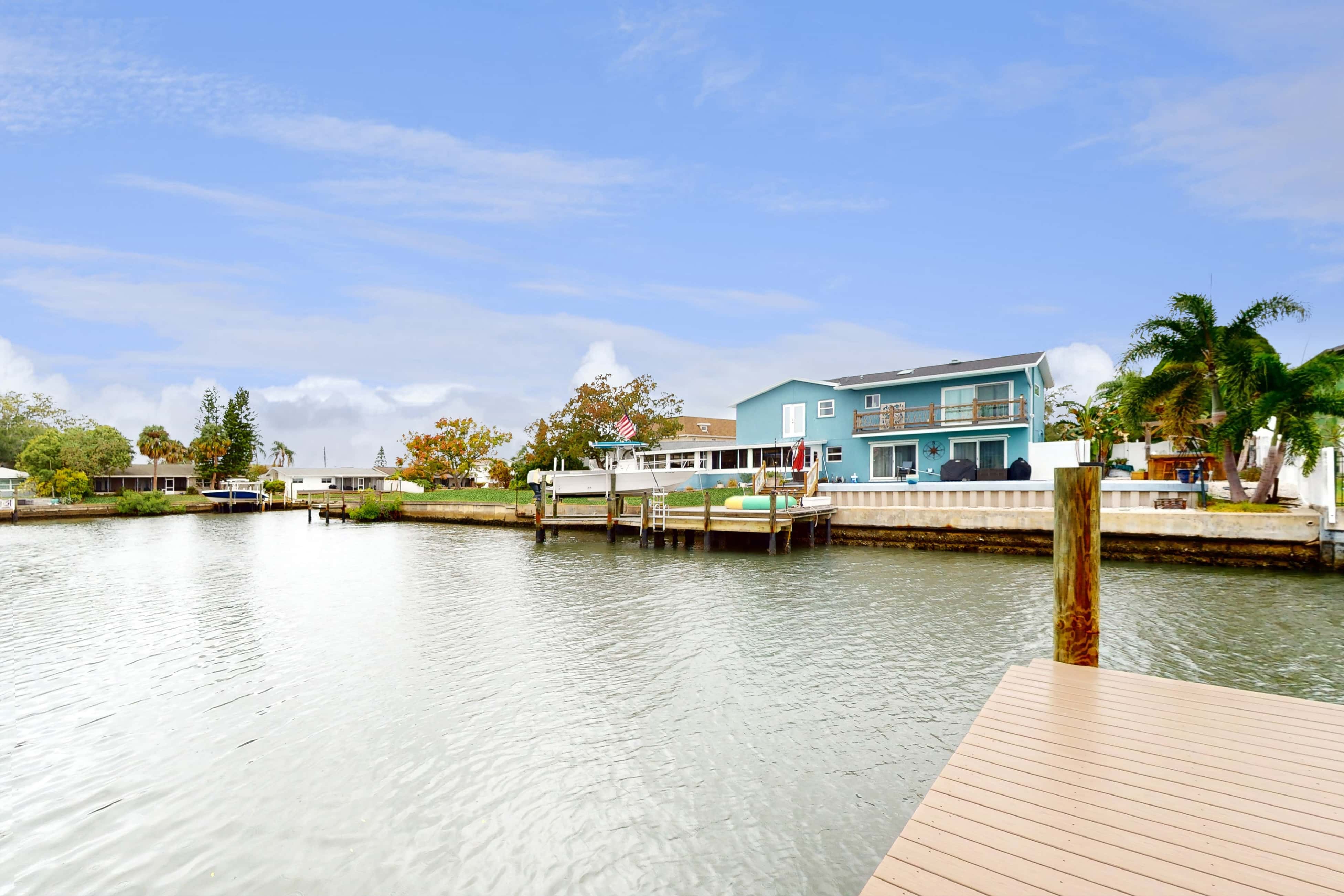 2 657 sq ft upscale canal home with pool dock and stunning main suite dog friendly