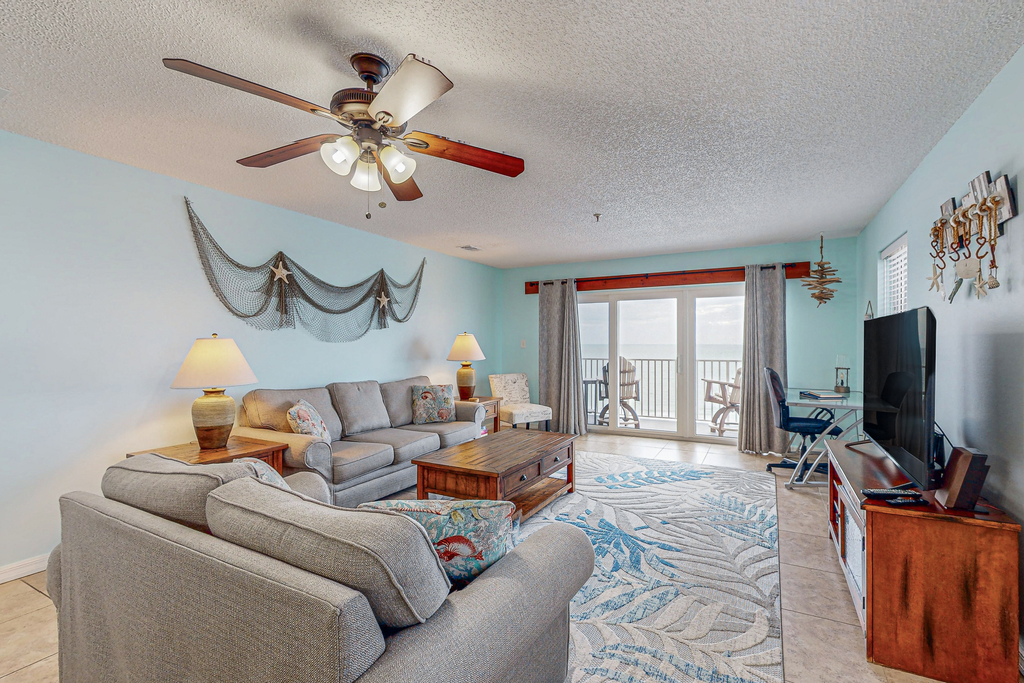 Upscale beachfront condo with dual balconies Gulf view pool hot tub and bocce