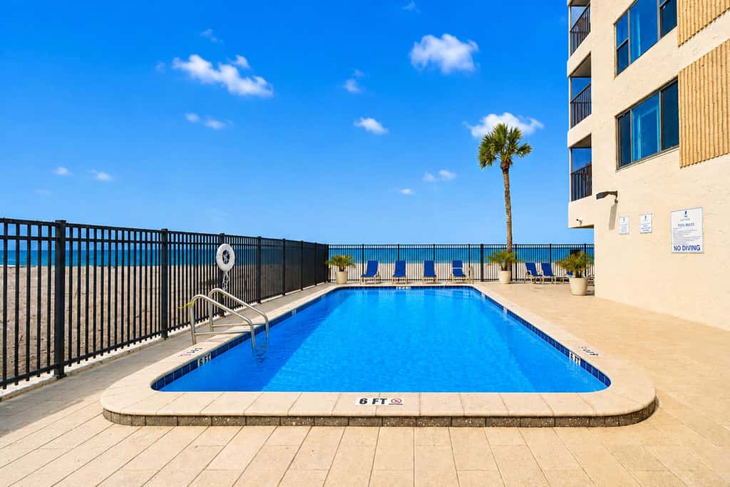 Renovated beachfront condo with heated pool amazing Gulf views and washer dryer