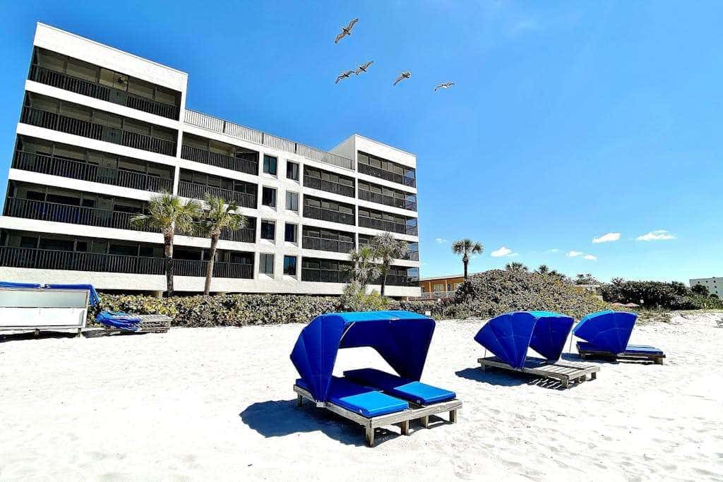 Renovated beachfront condo with heated pool amazing Gulf views and washer dryer