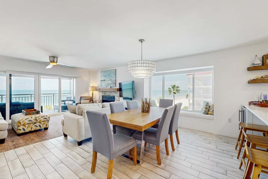 5th floor beachfront condo w private balcony WD on site outdoor pool and AC