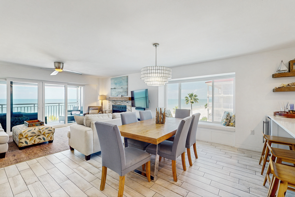 5th floor beachfront condo w private balcony WD on site outdoor pool and AC
