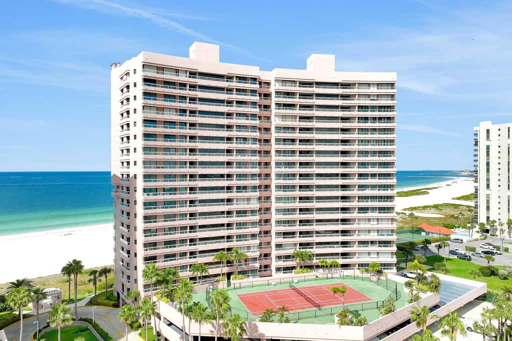 12th floor beachfront condo with balcony heated pool gym pool spa and tennis