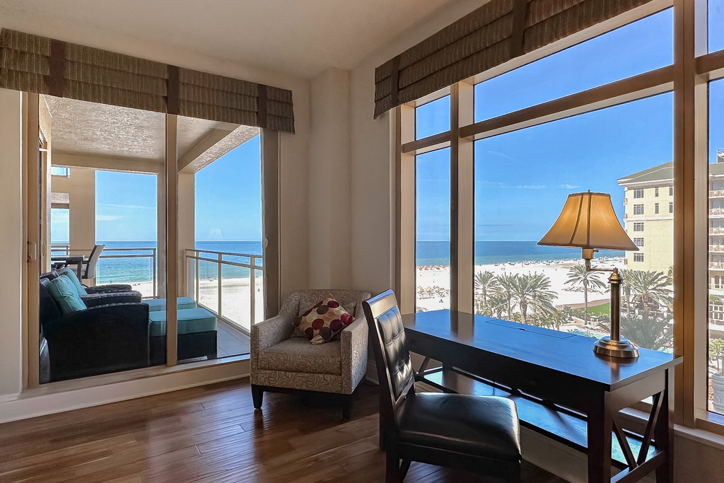 Exclusive Sandpearl Residences condo with Gulf views heated pool spa grills
