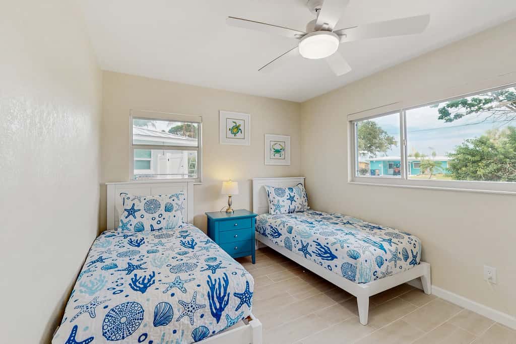 Waterfront home with private pool deck and patio 1/2 mile to the beach
