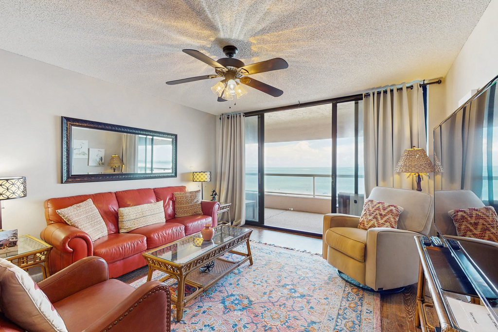 Beachfront condo with great views balcony heated pool sauna and hot tub