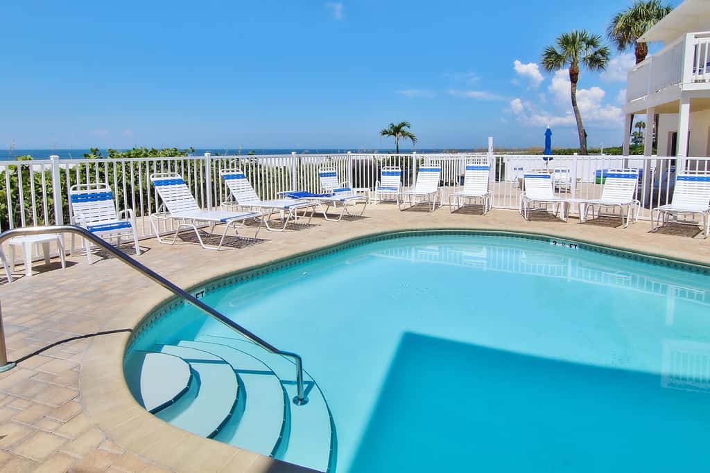 Gulf front condo with pool amazing views and central AC dog friendly