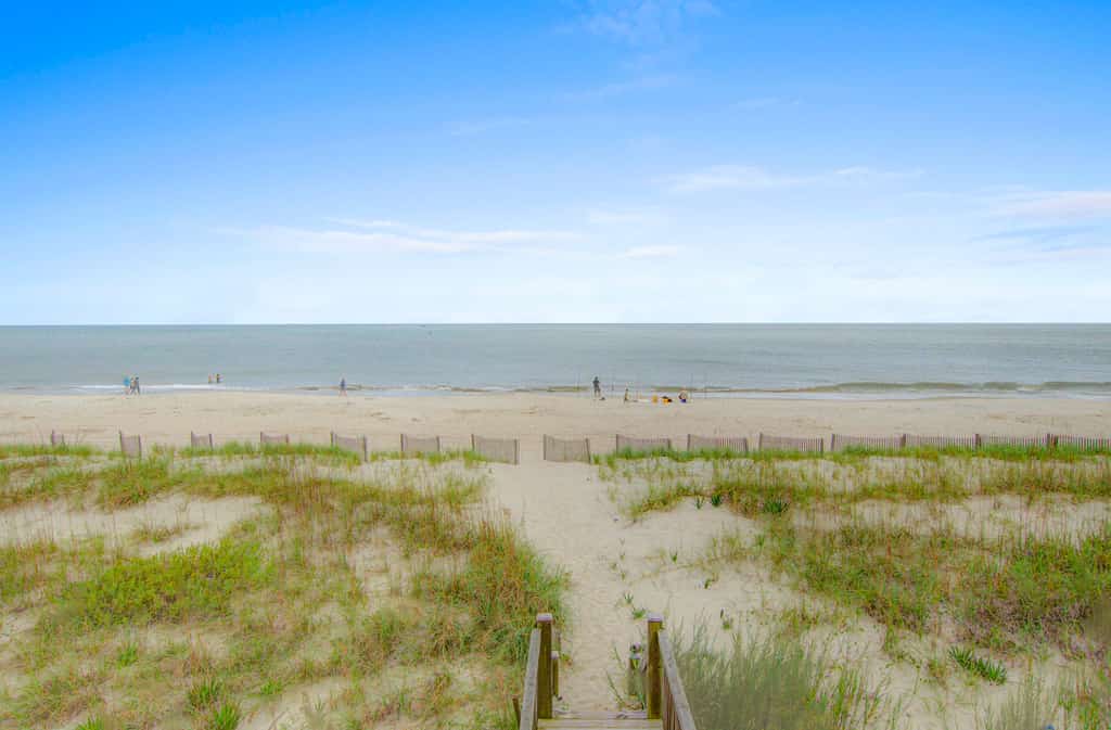 Oceanfront house with fireplace, central AC, W/D & outdoor shower - dog-friendly