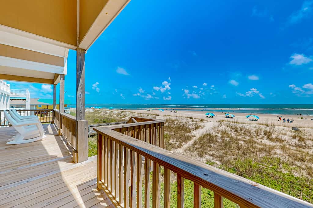 Oceanfront home with washer/dryer and private walkway to the beach