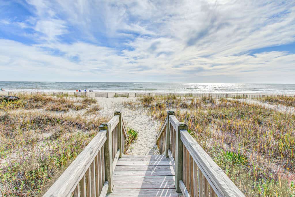 NC Seaclusion: Oceanfront Escape w/ Private Beach Walkway, Oceanview Sundecks & Elevator Access
