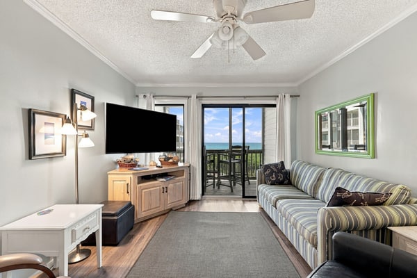 Second-Floor Condo in Oceanfront Location w/Shared Pool, Free WiFi, Water Views