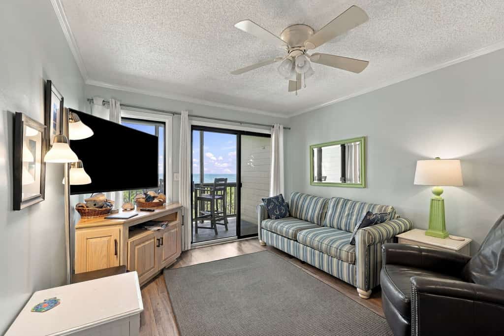 Second-Floor Condo in Oceanfront Location w/Shared Pool, Free WiFi, Water Views