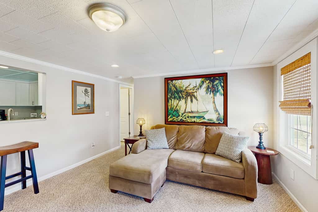 Dog-friendly coastal home with enclosed yard and boat parking available