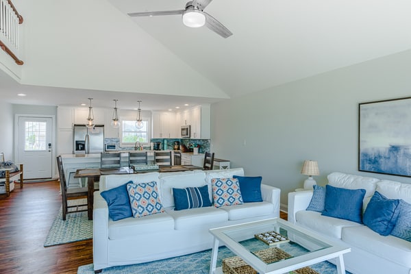 Oceanfront home with beach access, a game room, washer/dryer, & central AC