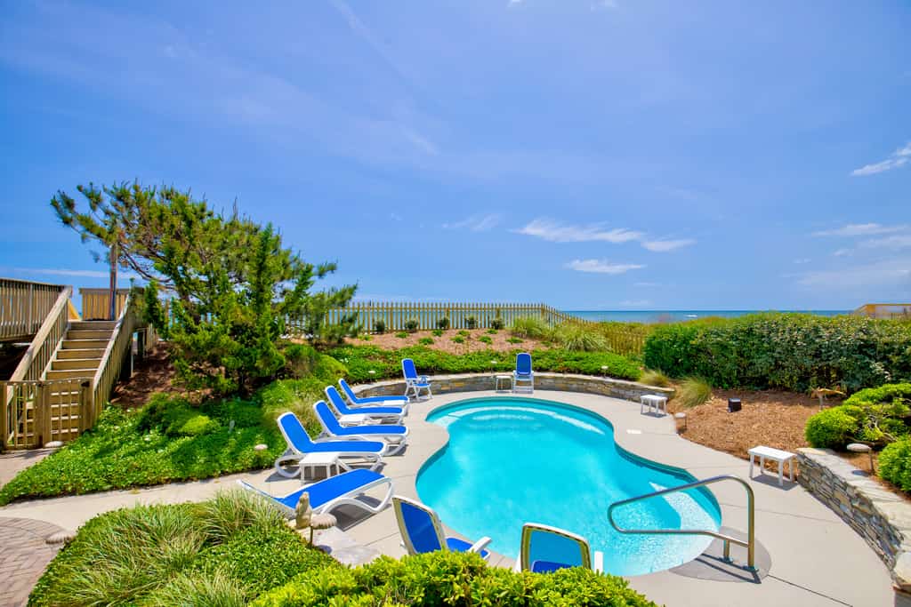 Beachfront home with private heated pool, hot tub, & elevator