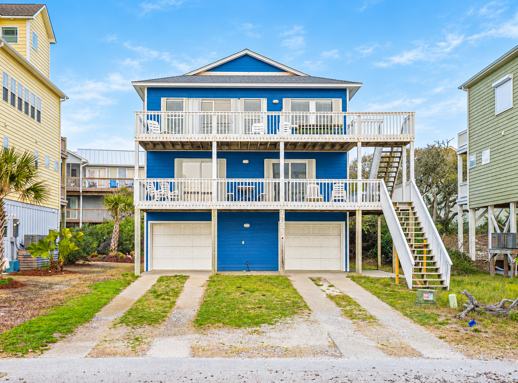 Dog-Friendly Second Row Getaway with Ocean Views & Spacious Decks in Surf City