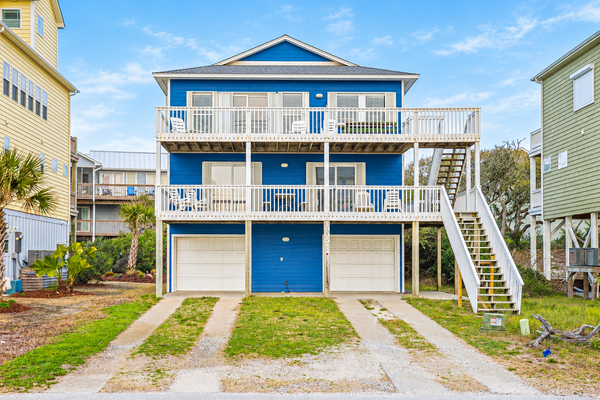 Dog-Friendly Second Row Getaway with Ocean Views & Spacious Decks in Surf City