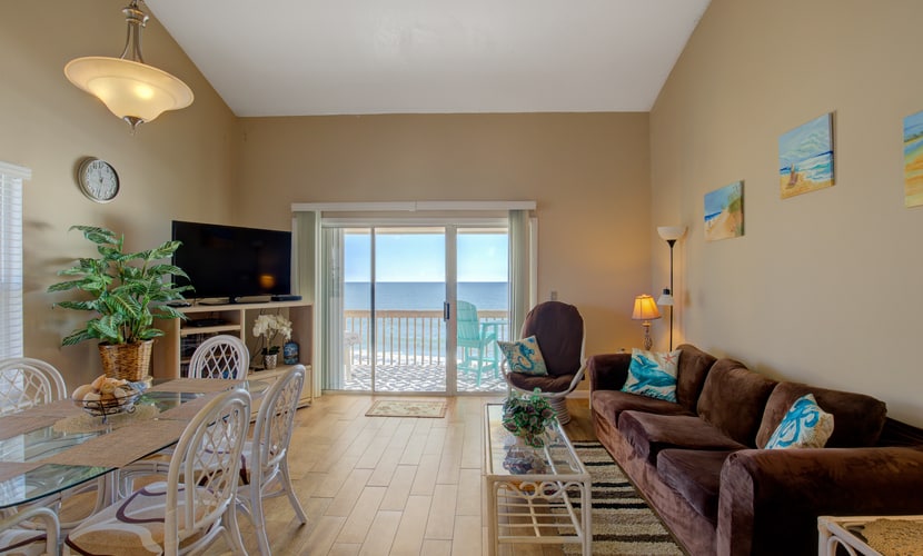 Oceanfront condo with unlimited beach views, private beach access, community pool and more..!
