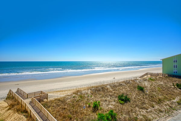 Ocean-view condo with direct beach access, community pool, gazebo and more!