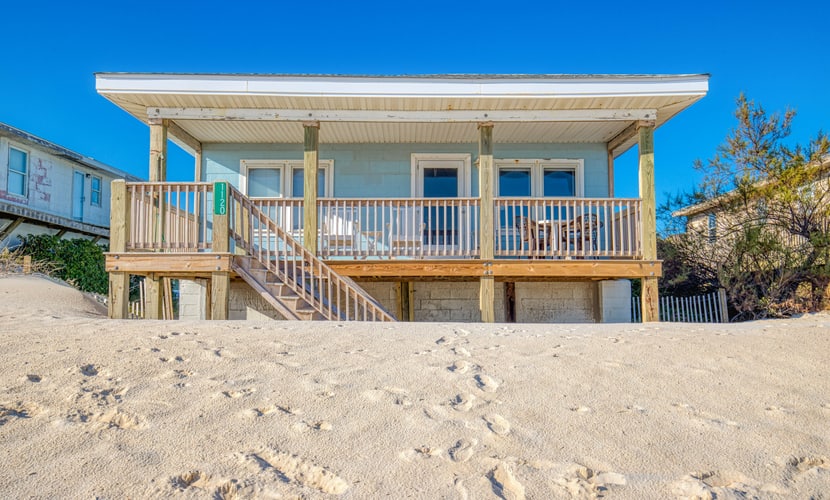 Original Surf City dog-friendly cottage steps from ocean with plenty of parking