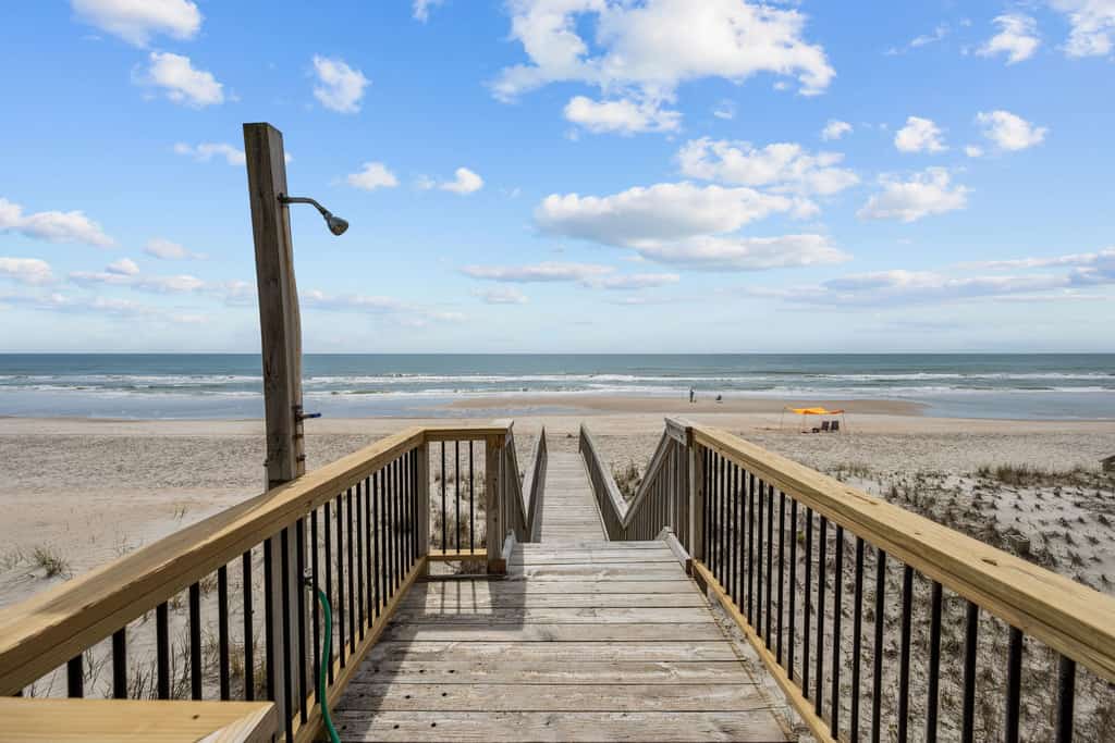 Oceanfront retreat with expansive decks and stunning views in Surf City