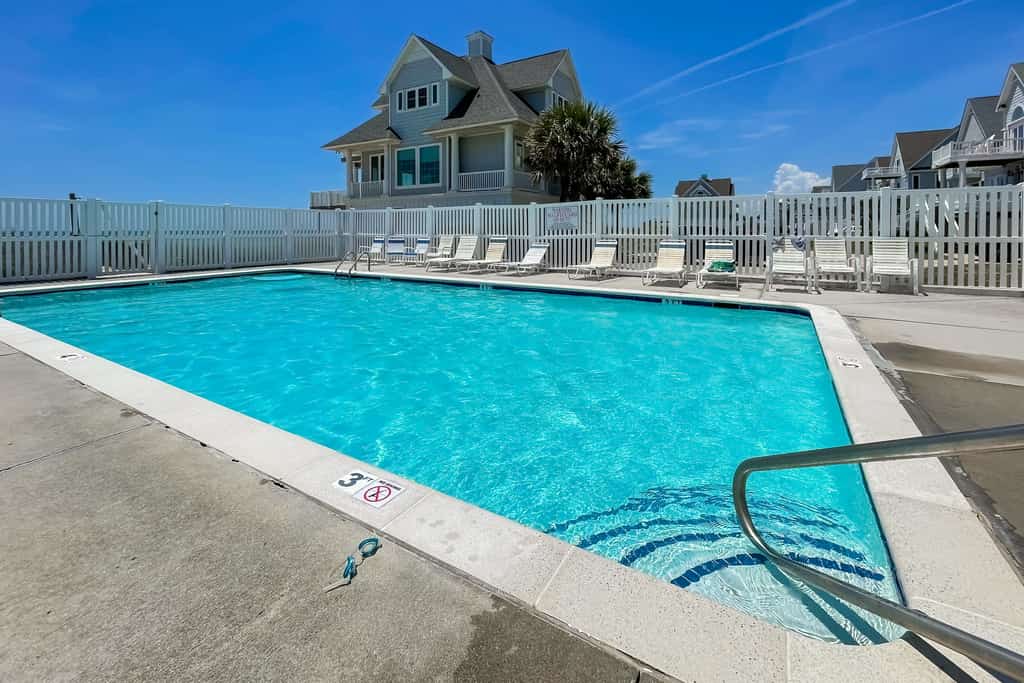 Oceanfront home with beach access, pool, washer/dryer, central AC