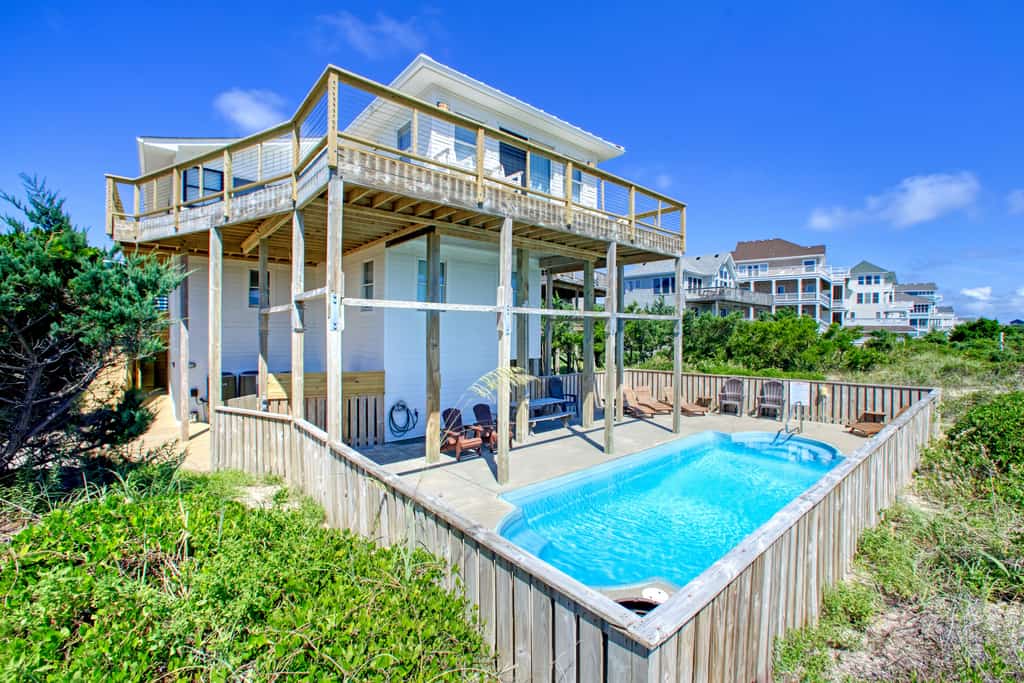 Last Mango in Hatteras 191: Private outdoor pool, hot tub, dock, & views