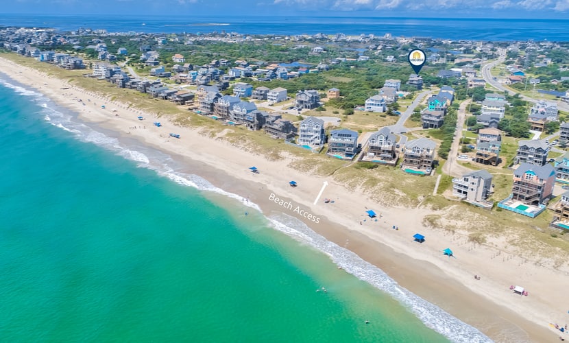 Waterfront house near beach access with AC, private pool & hot tub -dog-friendly