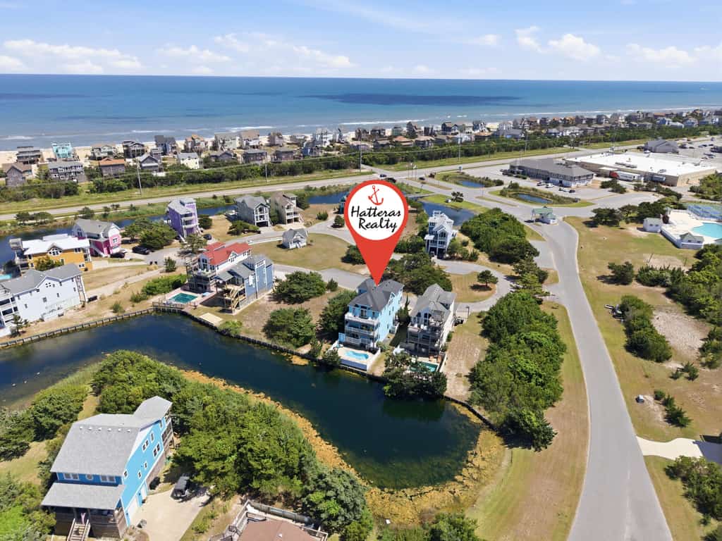 Kinnakeet Shores home with private pool, hot tub, game room & ocean view