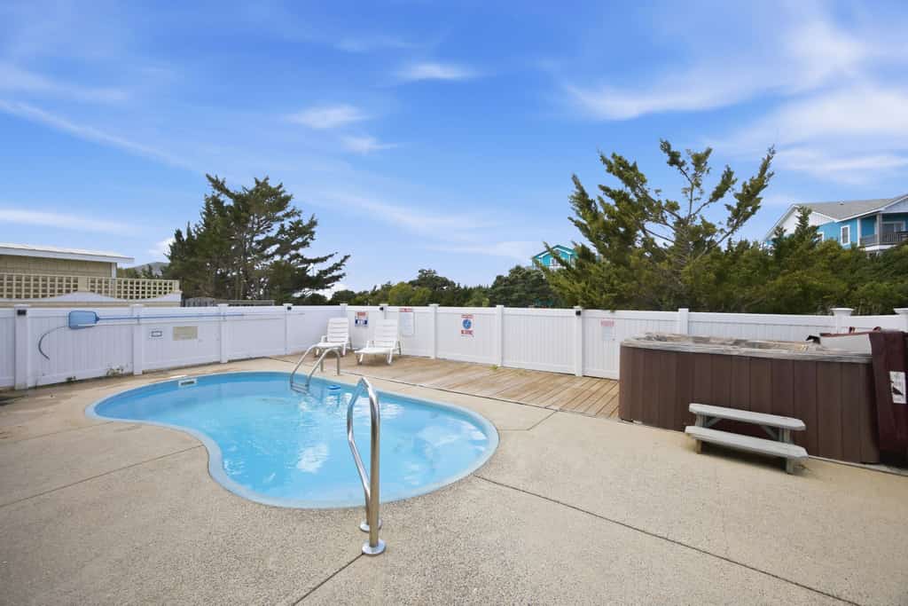 Kinnakeet Shores home with private pool, hot tub, game room & ocean view