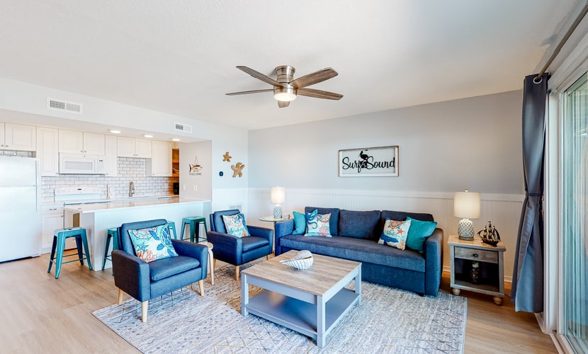 Soundfront Gem W/ Furnished Balcony, Free WiFi, & Beach Access Nearby
