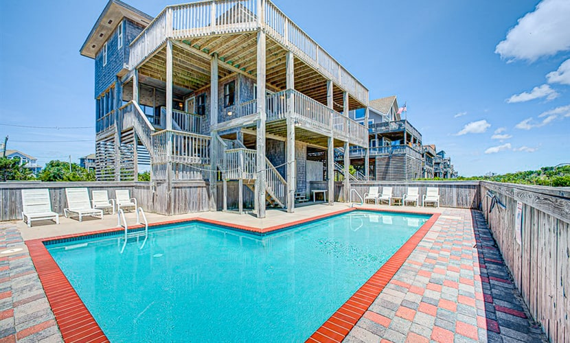 Dune it Right 529: Oceanfront w/private boardwalk, pool, hot tub
